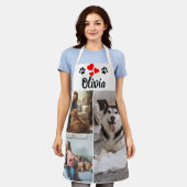 Custom Pet Photo Collage & Name Apron Schürze (Getragen)