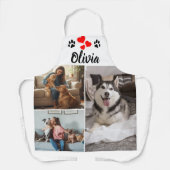 Custom Pet Photo Collage & Name Apron Schürze (Vorderseite)