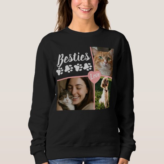 Custom Pet Photo Collage  Sweatshirt (Vorderseite)