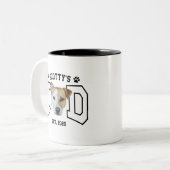 Custom Pet Photo Face for Dog Dad Cat Dad Zweifarbige Tasse (Vorderseite Links)