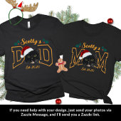 Custom Pet Photo Face with Santa Hat Christmas T-Shirt