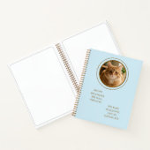 Custom Pet Photo Ginger Cat Personalized Notebook Notizblock (Innenseite)