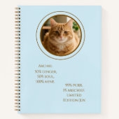 Custom Pet Photo Ginger Cat Personalized Notebook Notizblock (Vorderseite)