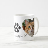 Custom Pet Photo Heart Mug Kaffeetasse (VorderseiteRechts)