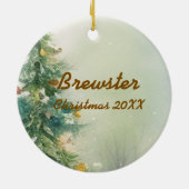 Custom Pet Photo Memorial - Cherished Keepsake Keramik Ornament (Hinten)