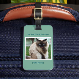 Custom Pet Photo & Name Double Sided Gepäckanhänger