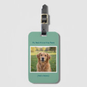Custom Pet Photo & Name Durable Gepäckanhänger (Vorderseite Vertikal)