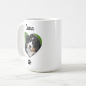 Custom Pet Photo Name, Minimal Modern Typography Kaffeetasse (Vorderseite Links)
