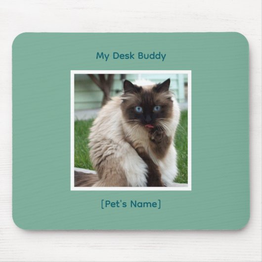 Custom Pet Photo & Name Mousepad | Desk Buddy (Vorne)