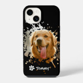 Custom Pet Photo & Name Phone Case – Modern Design iPhone Hülle (Rückseite)