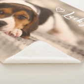Custom Pet Photo & Name Sherpa Blanket Sherpadecke (3/4)