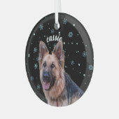 Custom Pet Photo Ornament - Personalized Snowflake (Vorderseite links)