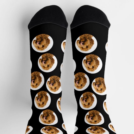 Custom Pet Photo | Personalized Pet Lover Socken (Oben)