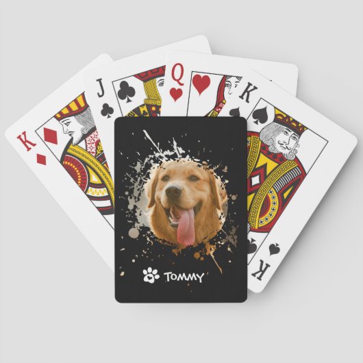 Custom Pet Photo Playing Cards with Name – Persona Spielkarten (Rückseite)
