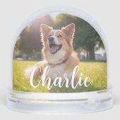 Custom Pet Photo Schneekugeln (Rückseite)