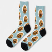 Custom Pet Photo Socks | Personalized Dog Face Socken (Linkes Detail)