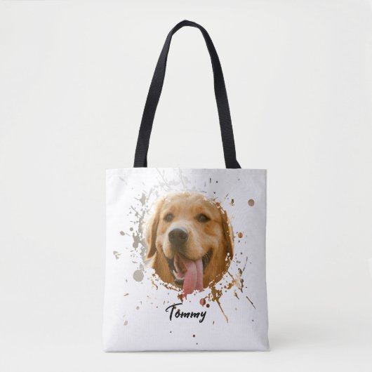 Custom Pet Photo Tote — Personalized Double-Sided Tasche (Vorderseite)