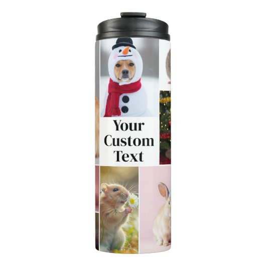 Custom Pet Photo Tumbler | Add Photos & Text Thermosbecher (Vorderseite)