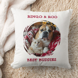 Custom Pet Pillow Best Buddies Cat Dog Names Gift Kissen