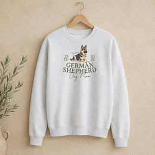 Custom Pet Portrait Dog Mama German Shepherd Sweatshirt