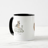 Custom Pet Portrait Dog Mama German Shepherd Tasse (Vorderseite Links)