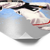 Custom Pet Portrait, Funny Karate Shih Tzu Dog Fotodruck (Ecke)