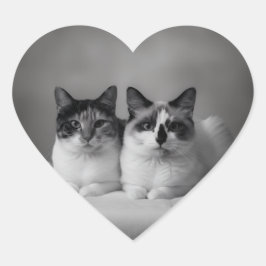 Custom Pet Portrait Heart Sticker