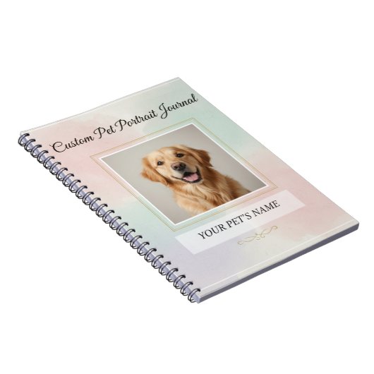 Custom Pet Portrait Journal – Personalized Noteboo Notizblock (Rechte Seite)