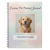 Custom Pet Portrait Journal – Personalized Noteboo Notizblock (Vorderseite)