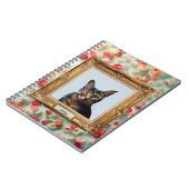 Custom Pet Portrait Notebook – Your Cat in a Frame Notizblock (Linke Seite)