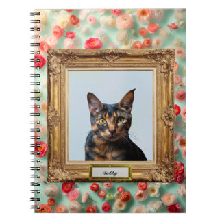 Custom Pet Portrait Notebook – Your Cat in a Frame Notizblock