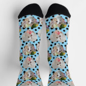 Custom Pet Socks Hund Mama Geschenk 2 Fotos Katzen Socken (Oben)