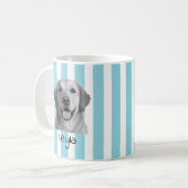 Custom Pet Striped Mug Using Pet Photo Kaffeetasse (Vorderseite Links)
