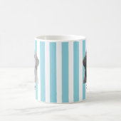 Custom Pet Striped Mug Using Pet Photo Kaffeetasse (Mittel)