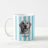 Custom Pet Striped Mug Using Pet Photo Kaffeetasse (Links)