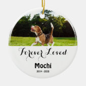 Custom Pet Tribute - Forever Loved Hund oder Cat G Keramik Ornament (Vorne)