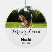 Custom Pet Tribute - Forever Loved Hund oder Cat G Keramik Ornament (Hinten)