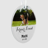 Custom Pet Tribute - Forever Loved Hund oder Cat G Ornament (Vorderseite)