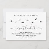 Custom Pet Wedding Foto Save The Date (Vorderseite)