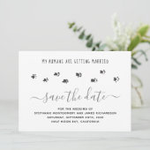 Custom Pet Wedding Foto Save The Date (Stehend Vorderseite)