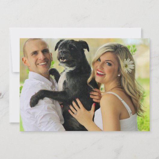 Custom Pet Wedding Foto Save The Date (Rückseite)