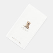 Custom Pet Wedding Guest Napkins Serviette (Ecke)
