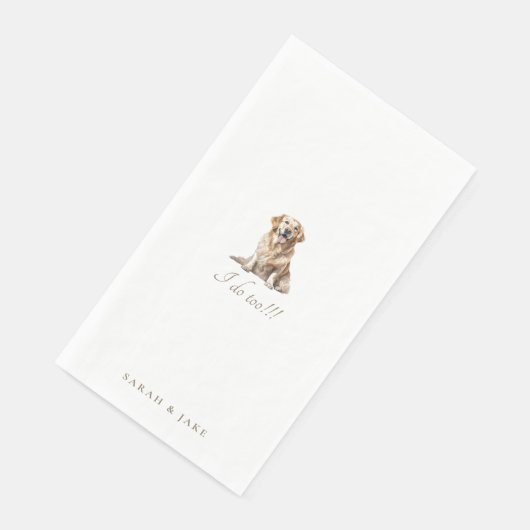 Custom Pet Wedding Guest Napkins Serviette (Ecke)