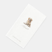 Custom Pet Wedding Guest Napkins Serviette (Ecke)
