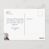 Custom Pet Weihnachten Postkarte (Rückseite)