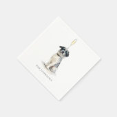 Custom Pet with Champagne Wedding III Serviette (Ecke)