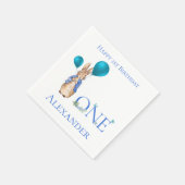 Custom Peter das Kaninchen 1. Geburtstag Serviette (Ecke)