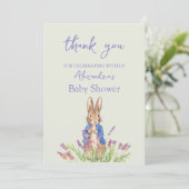 Custom Peter das Kaninchen Baby Dusche Danke (Stehend Vorderseite)