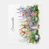 Custom Peter der Kaninchenballons Garten Fleecedecke (Vorderseite)