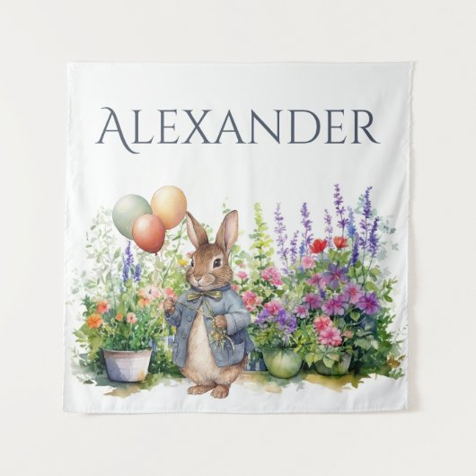 Custom Peter der Kaninchenballons Garten Wandteppich (Vorderseite)